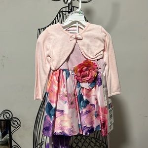 Pink dress with flowers